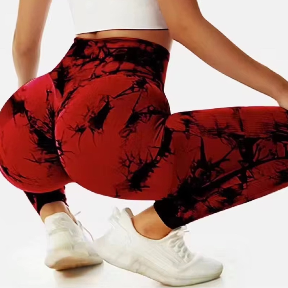 Stylish Red and Black Women's Leggings